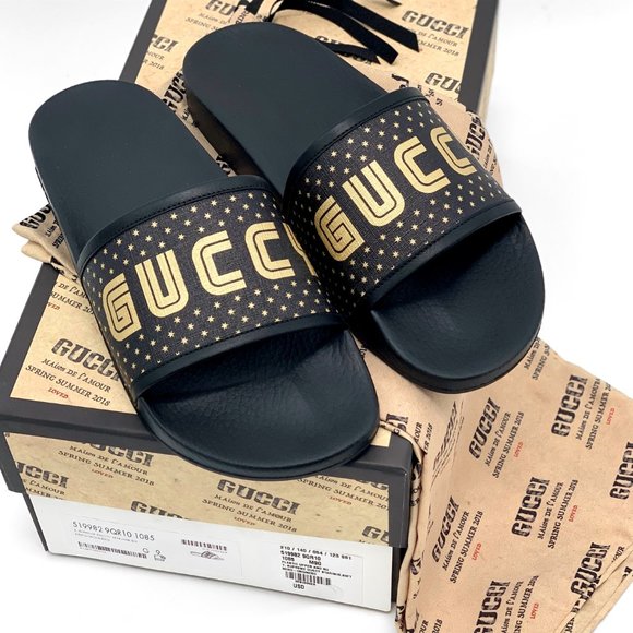 Gucci Other - NIB GUCCI Men's SEGA Black PURSUIT Slide Flip Flop